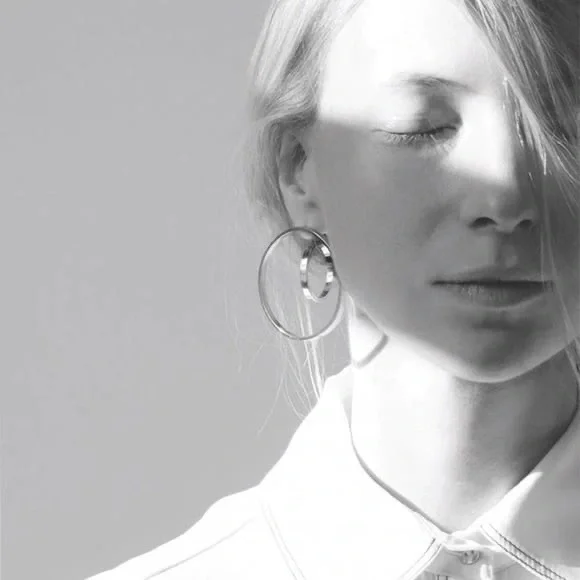 Jenny Bird Two-Tone Gold and Silver Double Hoop Earrings - Picture 2 of 5